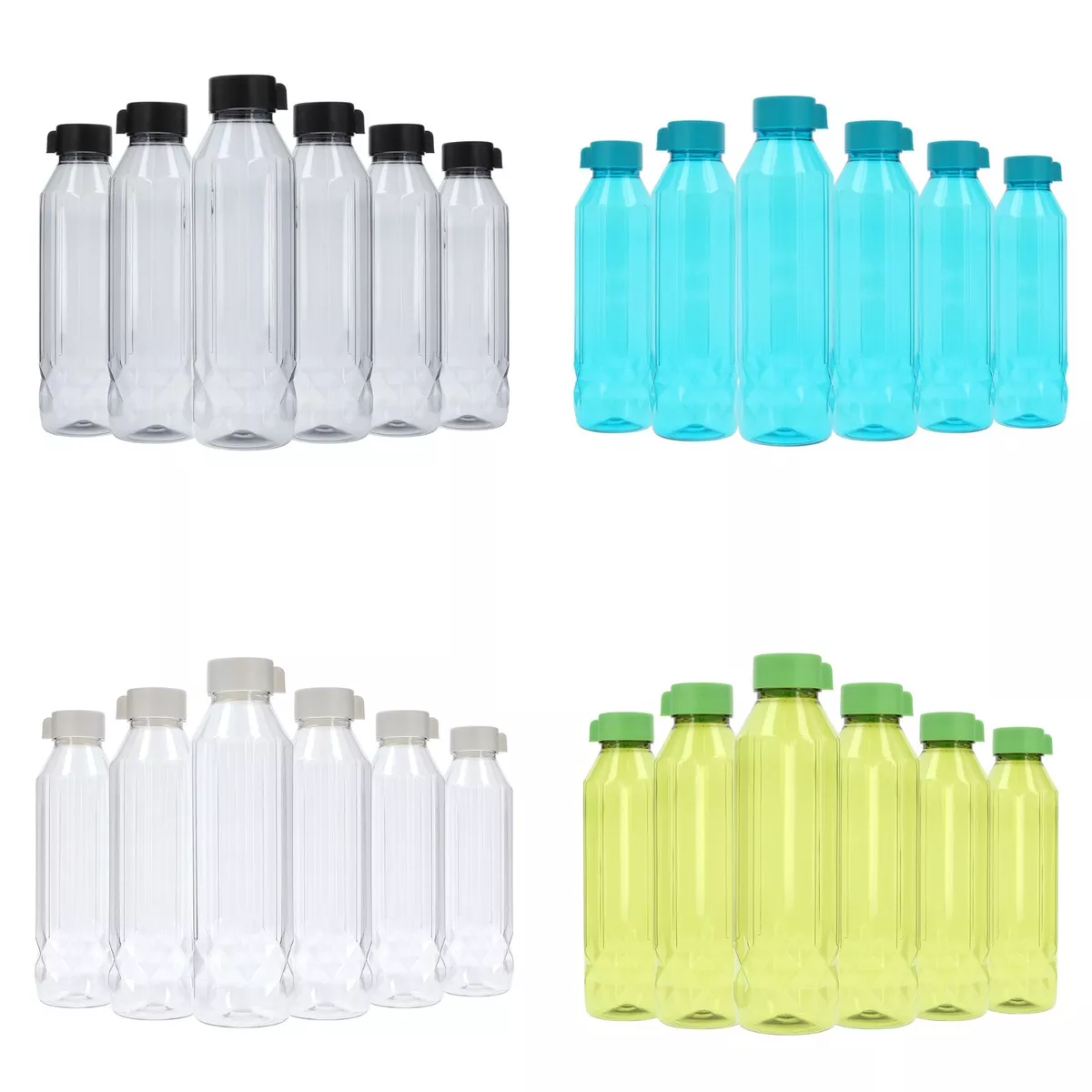 Bulk 60 Ct. Colorful Contoured Plastic Water Bottles