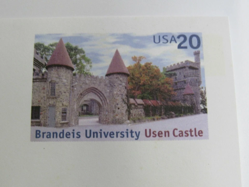 Unused Stamped Castle Postal Card Brandeis University USPS Scott UX299 20c MASS - Image 4 of 4