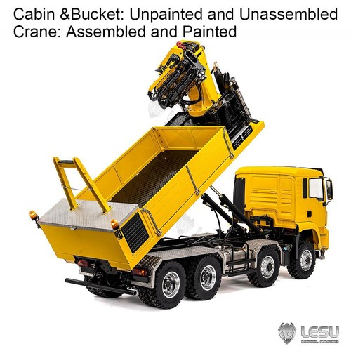 1/14 RC LESU Hydraulic Roll on off Dump Truck Crane 8WD Electric Tipper Model - Picture 10 of 12