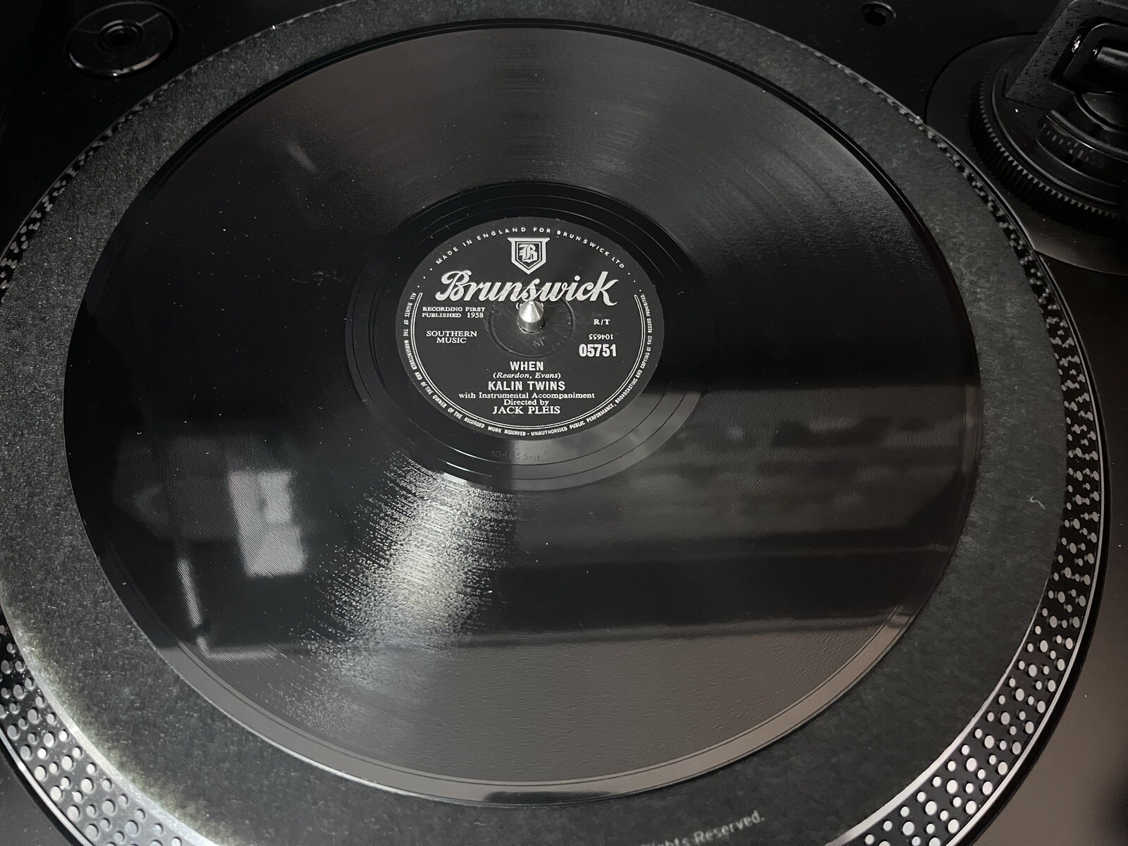 Kalin Twins When / Three O Clock Thrill 78 Shellac Record (E)