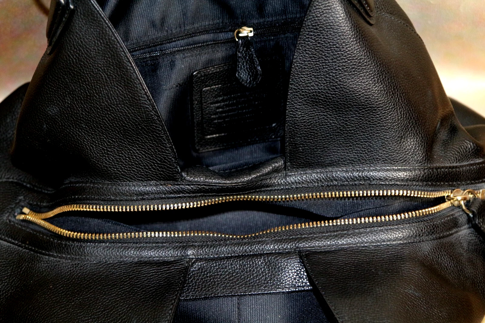 COACH BELLISSIMO EDIE NERO CIOTTOLI 31? BORSA A TRACOLLA IN PELLE USATA