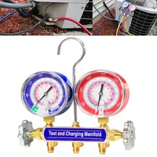 Test Charging Manifold Gauge 42001 2-Valve for R22 R410A R404A 3-1/8 in. Gauges