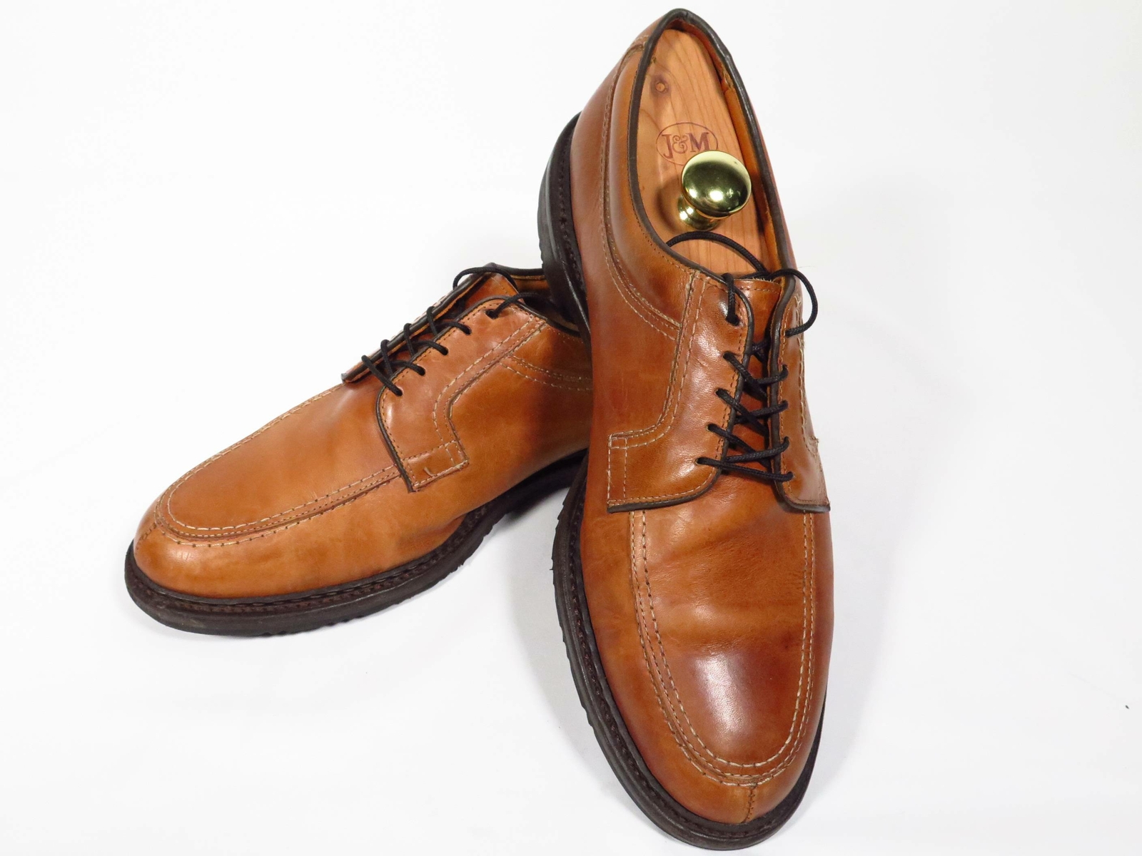 SAOLA Scarpe Blucher Allen Edmonds marroni Outland in pelle Wilbert Comfort punta divisa 11D