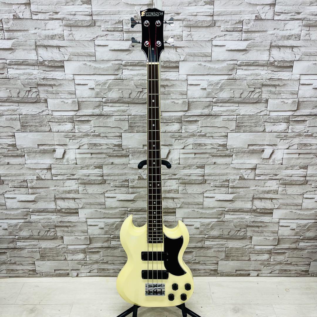 EDWARDS by ESP LUNA SEA Jモデル SGタイプ ホワイト Edwards By Esp Luna Sea J Model SG White Electric Bass