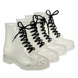 clear flat boots