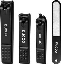 Nail Clipper Set, 4 PCS Ultra Sharp Nail Clippers for Men, Women, Adults Toenail