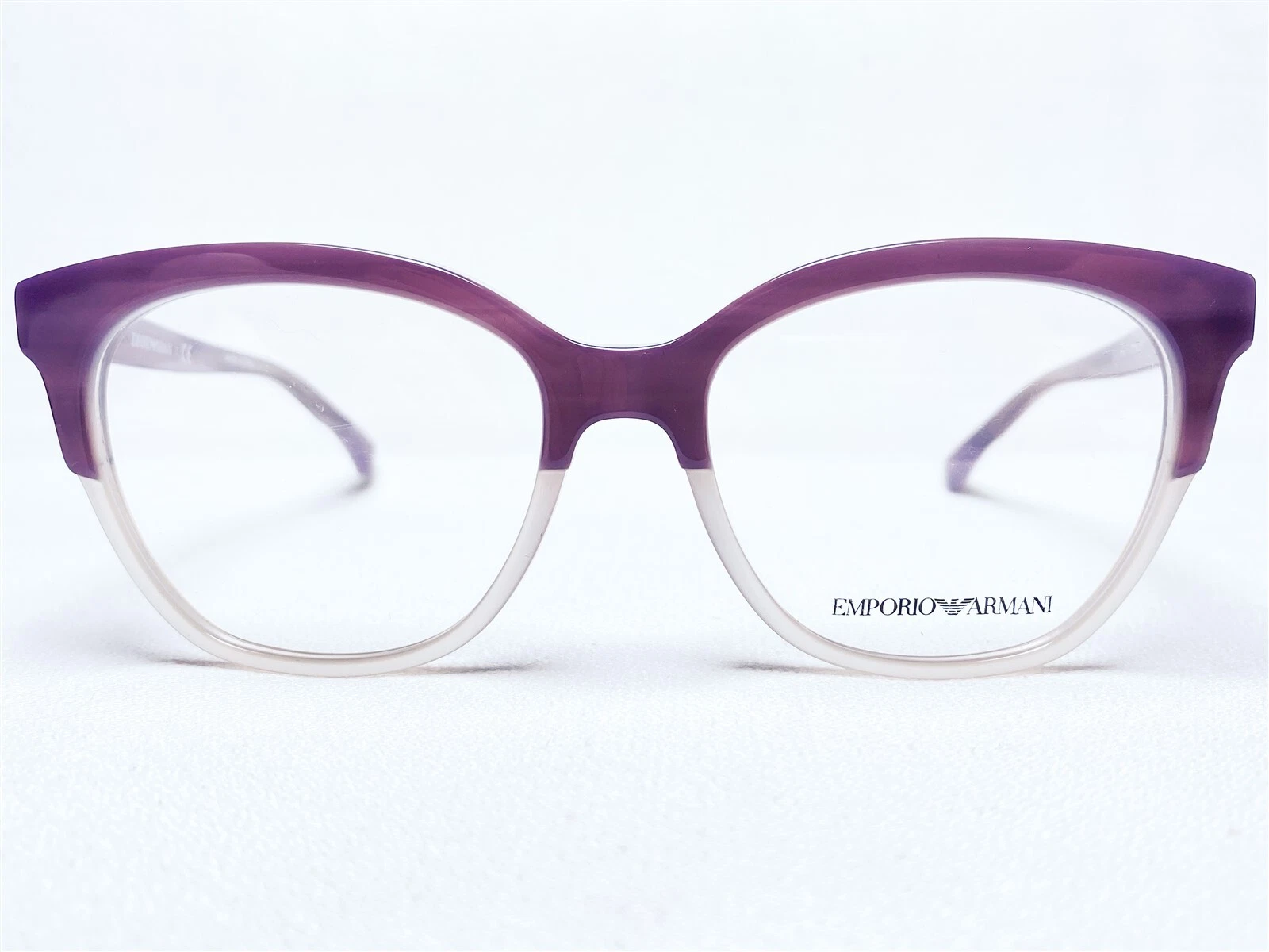NEW Emporio Armani EA3136 5700 Womens Violet Opal Violet Eyeglasses Frames 53 17
