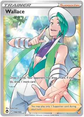 wallace pokemon card price Wallace Full Art - 194/195 - Silver Tempest