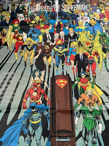 Póster vintage de la muerte de Superman 1992 DC - Imagen 8 de 9