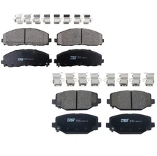 TRW Pro Front Rear Ceramic Brake Pad Set Hardware Kit For Chrysler Dodge Ram VW
