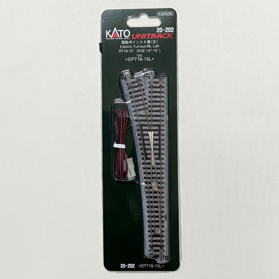 LOTE de 5 - KATO 20-202 Escala N Unitrack Desvío Eléctrico #6 Mano Izquierda Japón NUEVO Foto 2 de 4