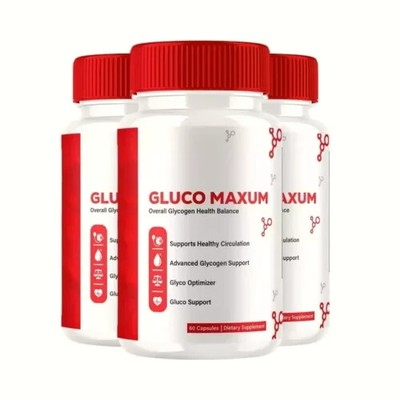 3-Pack Gluco Maxum Capsules - Gluco Maxim Glycogen Support Pills - 180 Capsules