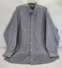 Daniel Cremieux Mens XL Dress Shirt Signature Collection Long Sleeve Chevron