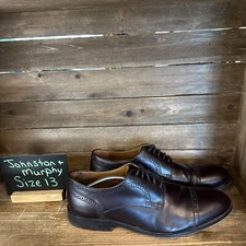 Mens J. Murphy By Johnston & Murphy Brown Leather Cap Toe Oxfords Size 13 M GUC