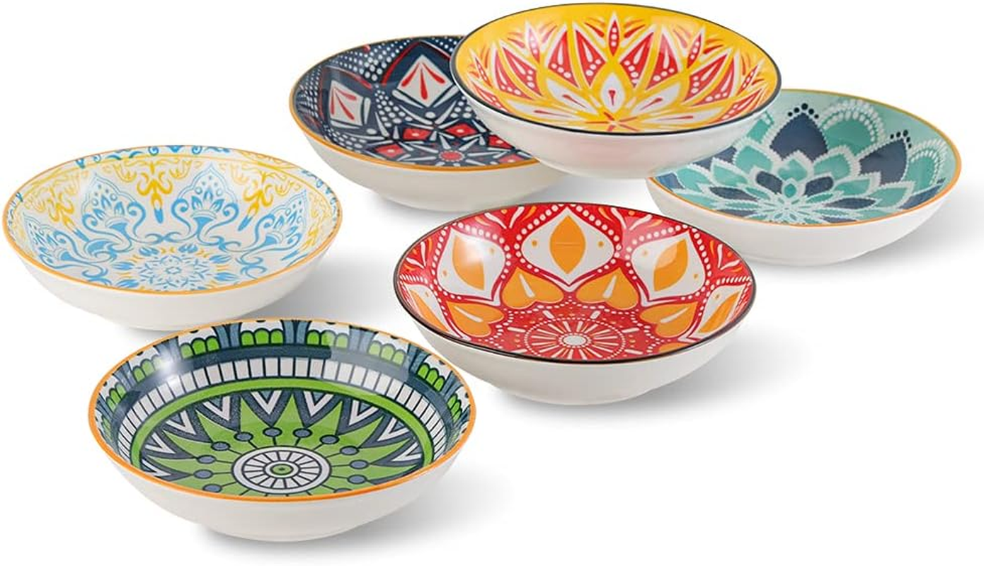 AHX Small Bowls - Ice Cream Dessert Bowl 8.5 Oz - Ceramic Bowl Set of 6 - Colorf