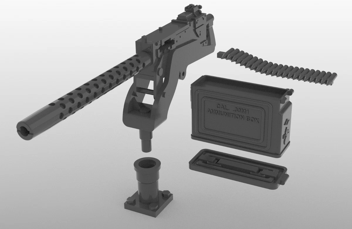 1/16 Scale Battleground M1919A4 30 Cal Machine Gun - 