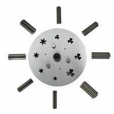 3 Petal & 6 Petal Flower Shape Disc Cutter - Set of 8 Punches Size 9mm to 15mm