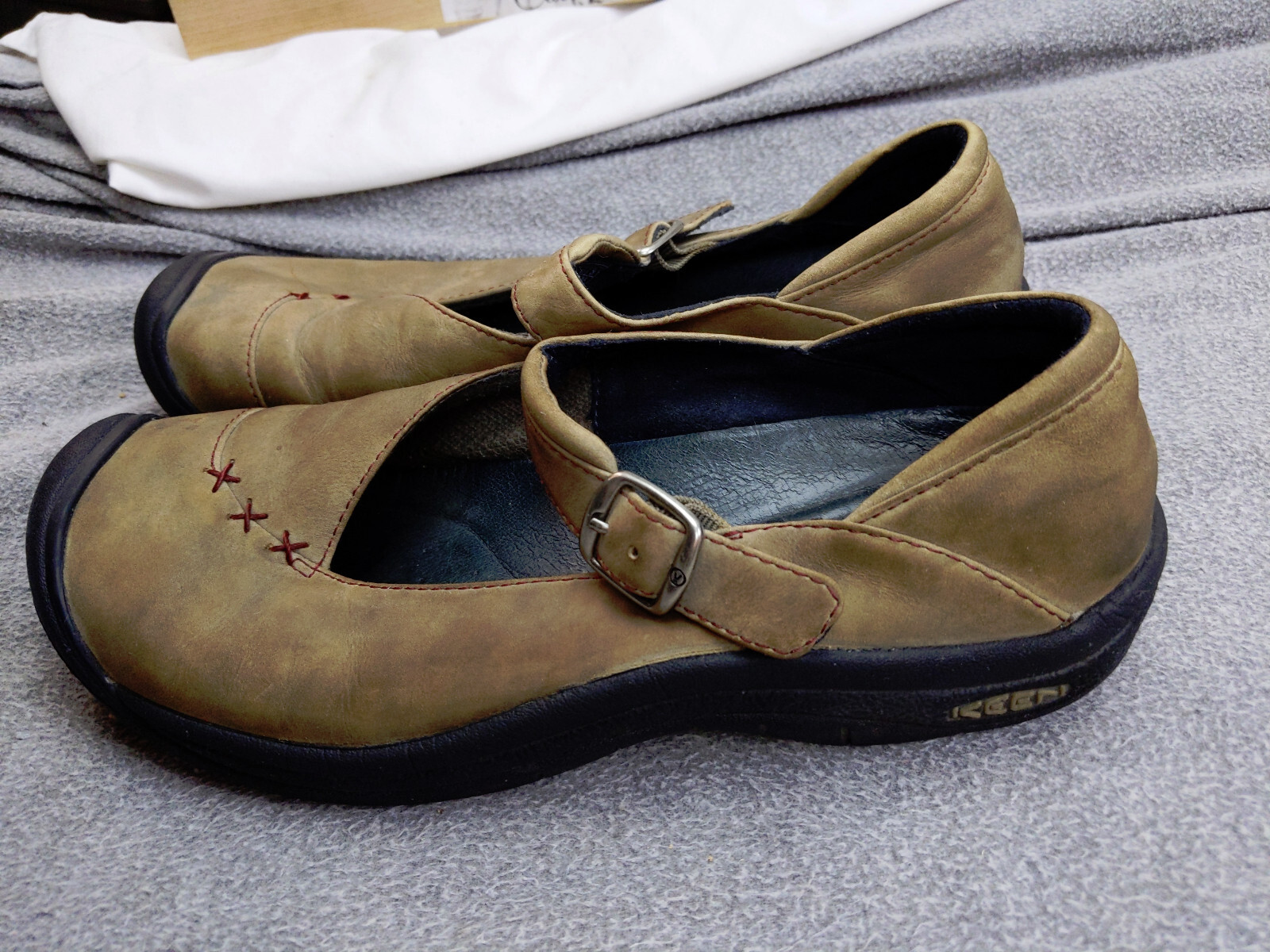 Scarpa Keen Presidio donna 9 39 5 Mary Jane pelle marrone comoda cinturino alla caviglia