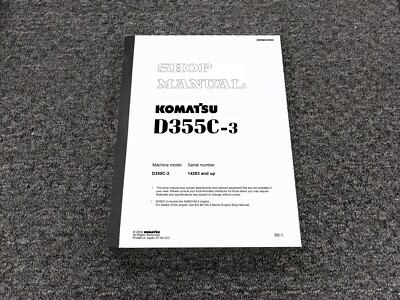 Komatsu D355C-3 Pipelayer Shop Service Repair Manual SN 14263-Up