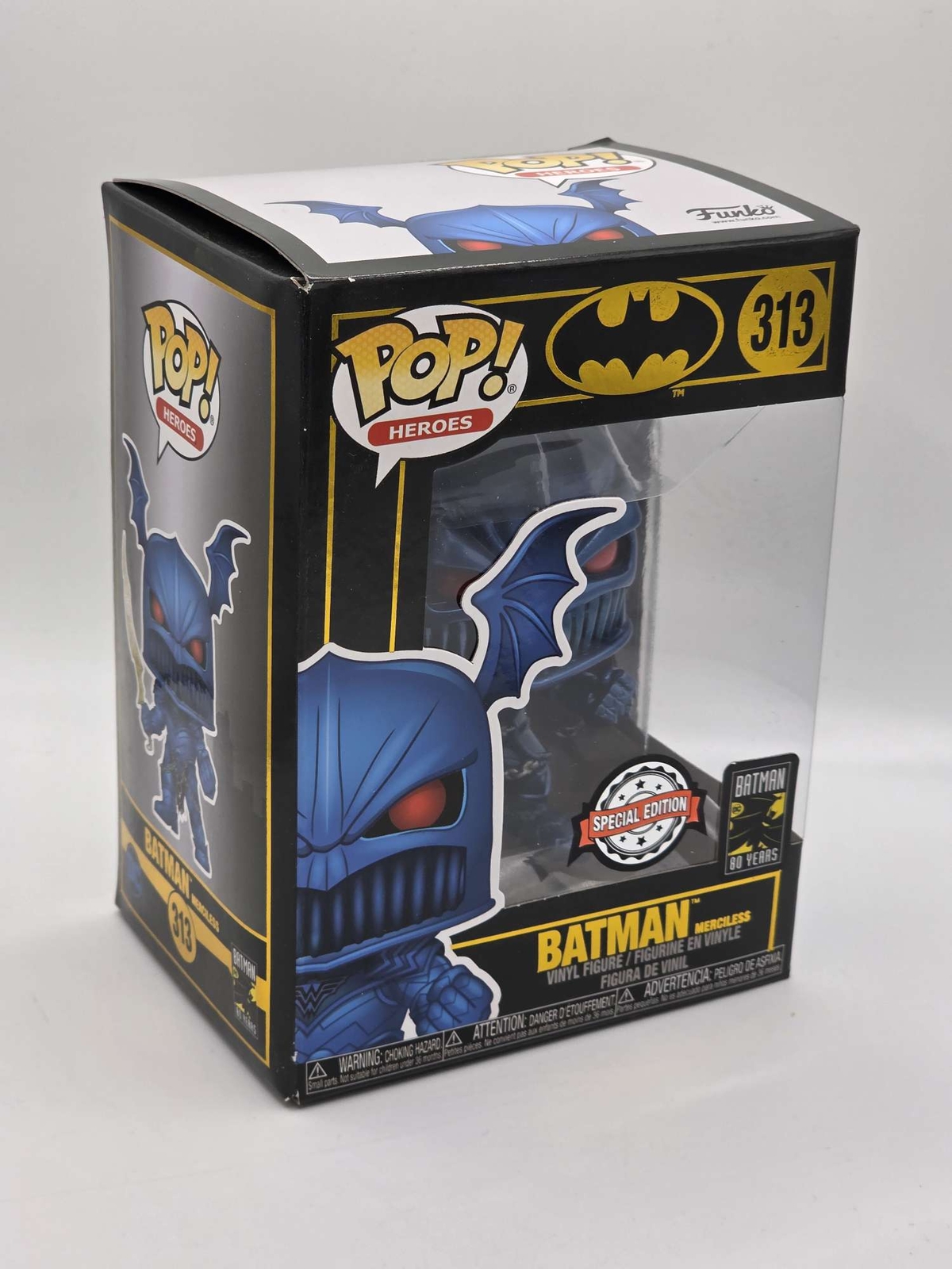 Caja Dañada | Batman Despiadado | Batman 80 Años Funko Pop Heroes Metálico #313