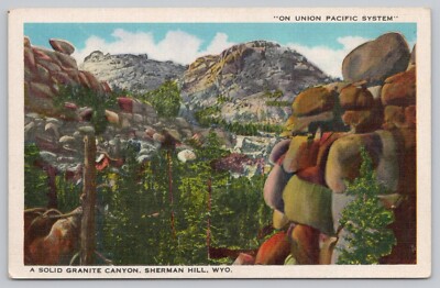 Postcard A Solid Granite Canyon, Sherman Hill Wyoming On Union Pacific System