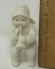 Dept 56 Snowbaby Christmas Standing Angel Baby w Horn No Original Box   VTG — photo 2