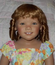WEE 3 PRINCESS Doll Wig SIZE 14-15.5 AUBURN Sausage Curls Bangs A NWT