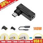 140W Laptop Charger TO USB Type C L T PD Converter Power Charging Cable Adapter