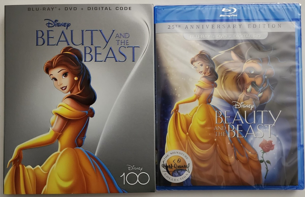 NEW BEAUTY AND THE BEAST BLU RAY + DVD 2 DISCS DISNEY100