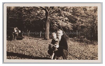 Vater & Sohn im Herbst USA 1936 - Hershey's Milk Chocolate - Altes Foto 1930er