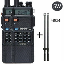 2X BAOFENG UV5R III TRI-BAND FM RADIO 3800MAH HANDHELD TWO WAY WALKIE 48CM ANT