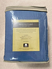 Cotton Soft and Cozy Flannel Full Sheet Set Blue New In Package