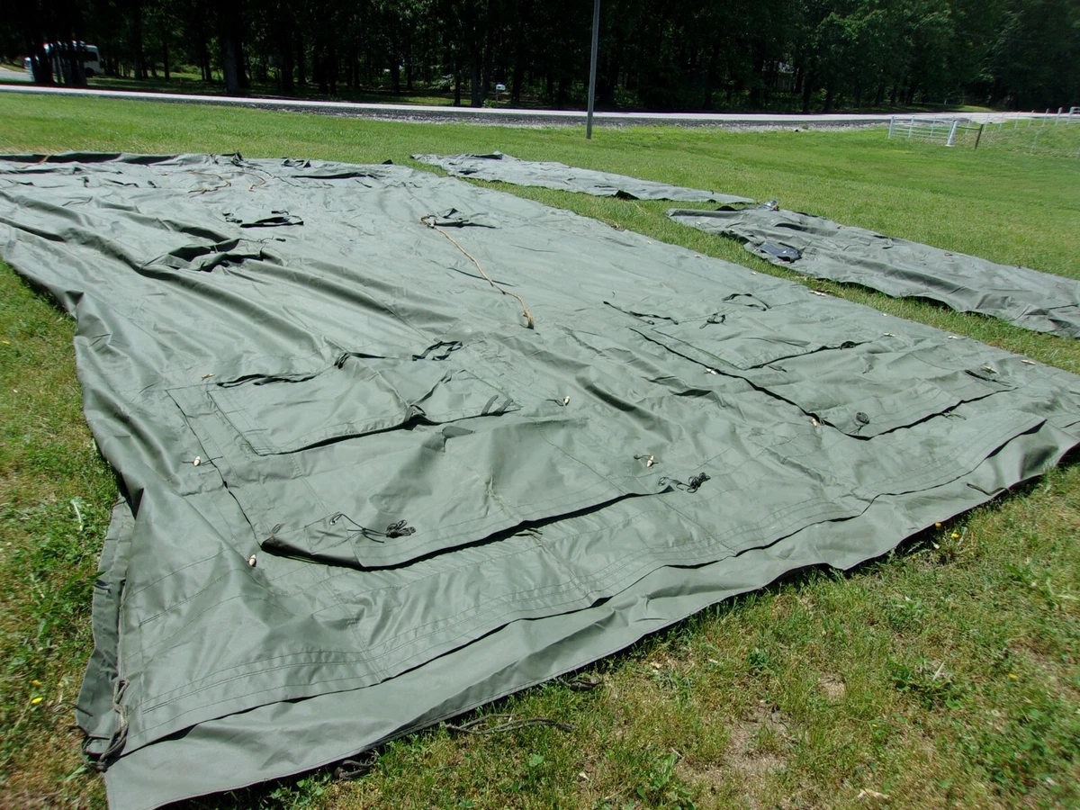 A frame tent clearance army