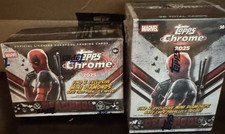 X2 Topps 2025 Topps Chrome Deadpool Marvel Trading Card Box 28 Cards 14+