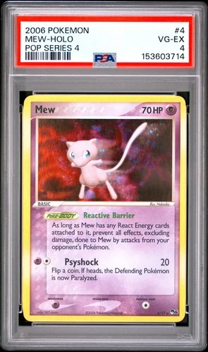 2006 POKEMON POP SERIES 4 #4 MEW-HOLO PSA 4