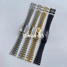Premium 18mm 20mm 21mm 22mm Jubilee Bracelet Flat Curved End Watch Band Strap
