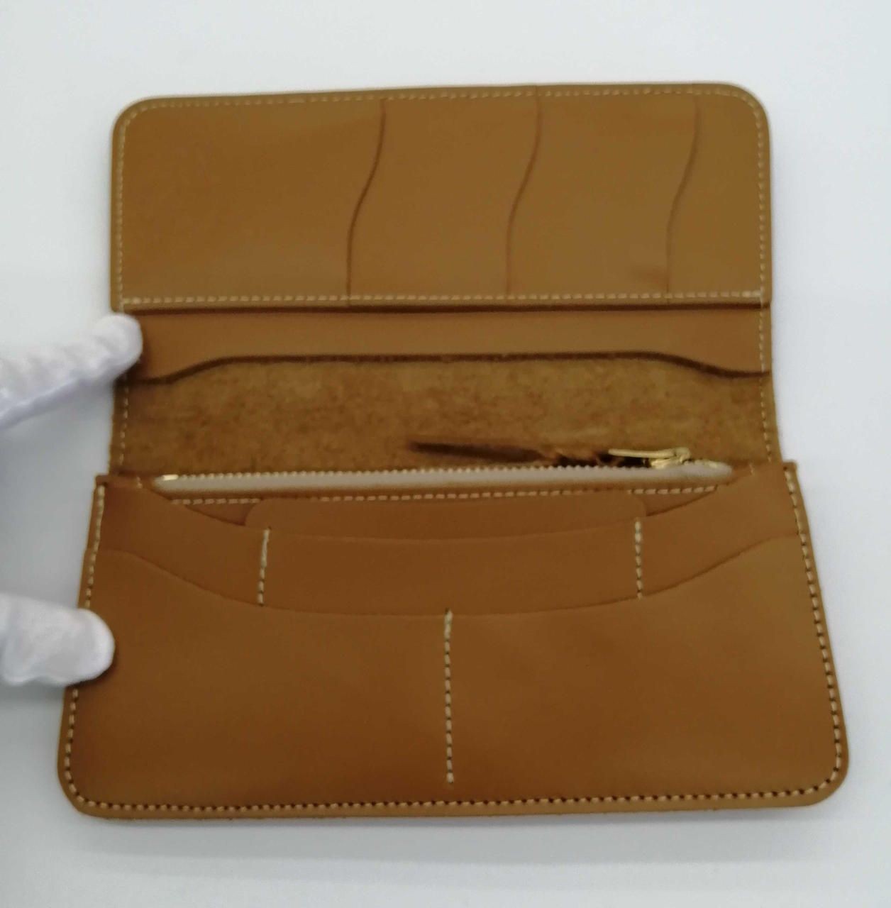 Kawatako Long Wallet Camel Used image 7