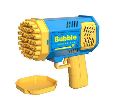 40 Holes Electric Bubble Machine Handheld Automatic Space Light Bubble Gun Blue