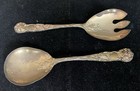 Vintage W.A.Italy Silverplated “Bridal Rose” Salad Serving Set. Approx 9.5” — photo 1