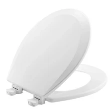 Bemis 500EC 000 Round Wood Toilet Seat, Closed Front with Cover - White