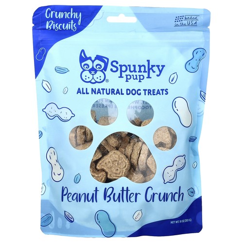 All Natural Dog Treats, Crunchy Biscuits, Peanut Butter Crunch , 10 oz (283 g)