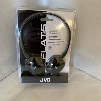 #ad #ad JVC Black Foldable Flat On Ear Adjustable Stereo Headphones HA S160 B New $11.49