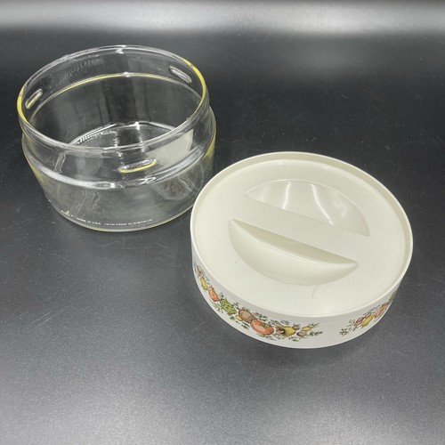PYREX Corning See N Store Glass Canister SPICE OF LIFE 4 x 6.25 inch Vintage - Picture 2 of 10