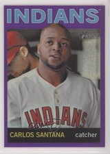 2013 Topps Heritage Chrome Retail Purple Refractor Carlos Santana #HC41 xr1