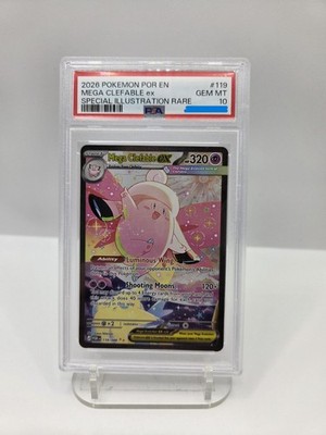 2026 Pokemon Por EN-Perfect Order Mega Clefable EX #119 PSA 10