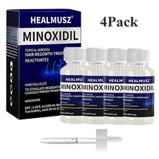 4 Bottles Minoxidil 5% Hair Regrowth Solution Extra Strength Men 4 Month Supply