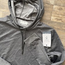 Penguin Sport Munsingwear Hoodie Mens Small Gray Pullover Sweatshirt Performance