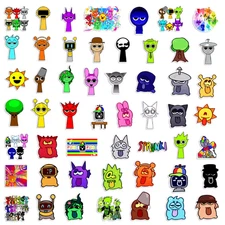 SPRUNKI - 50 STICKERS! No Duplicates - Random Sprunki Stickers  Funny Music Game