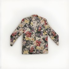 Vintage Alfred Dunner Women's Floral Button Front Blazer Long Sleeve size 14