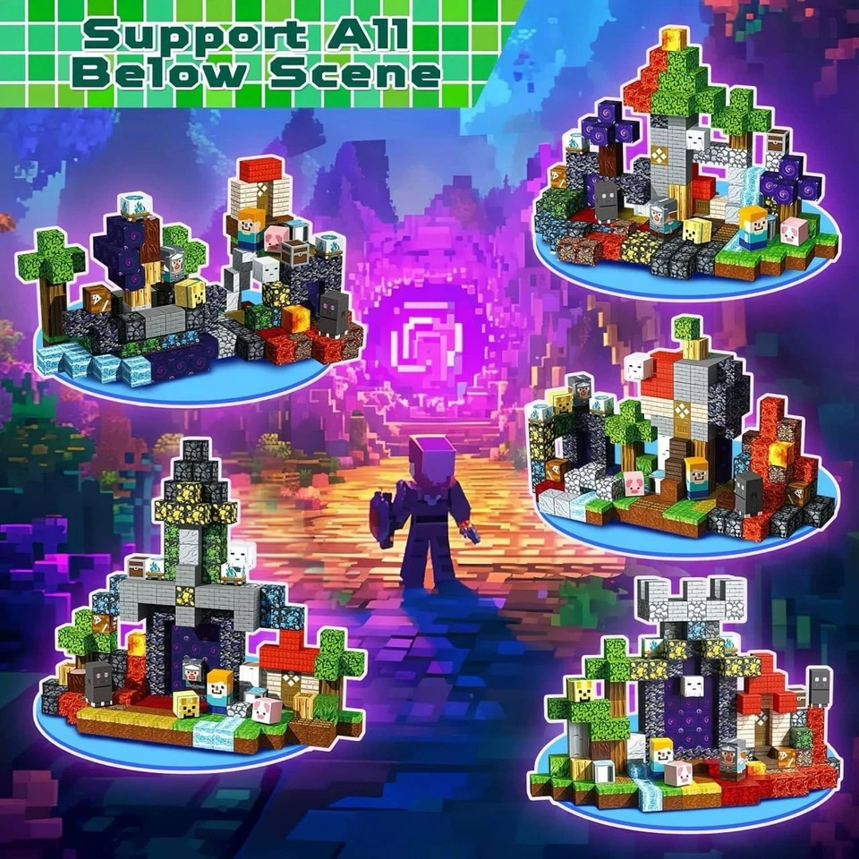 200 PCS Magnetic Blocks Building  Set for Kids – Educational STEM Magnet Toys - Image 2 of 4